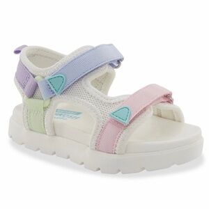 OshKosh B’gosh Meadow Sporty Strap Sandals White Pastel Straps Size 8 Toddler